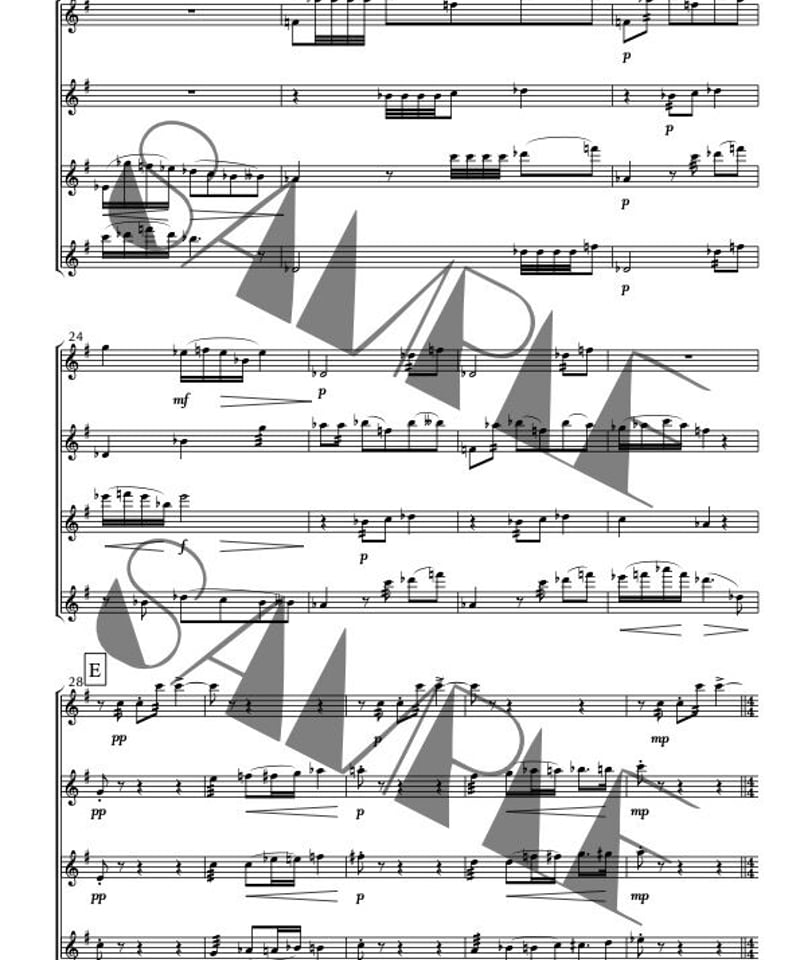 ダウンロード専用楽譜】《フルートアンサンブル》［湯本洋司オリジナル