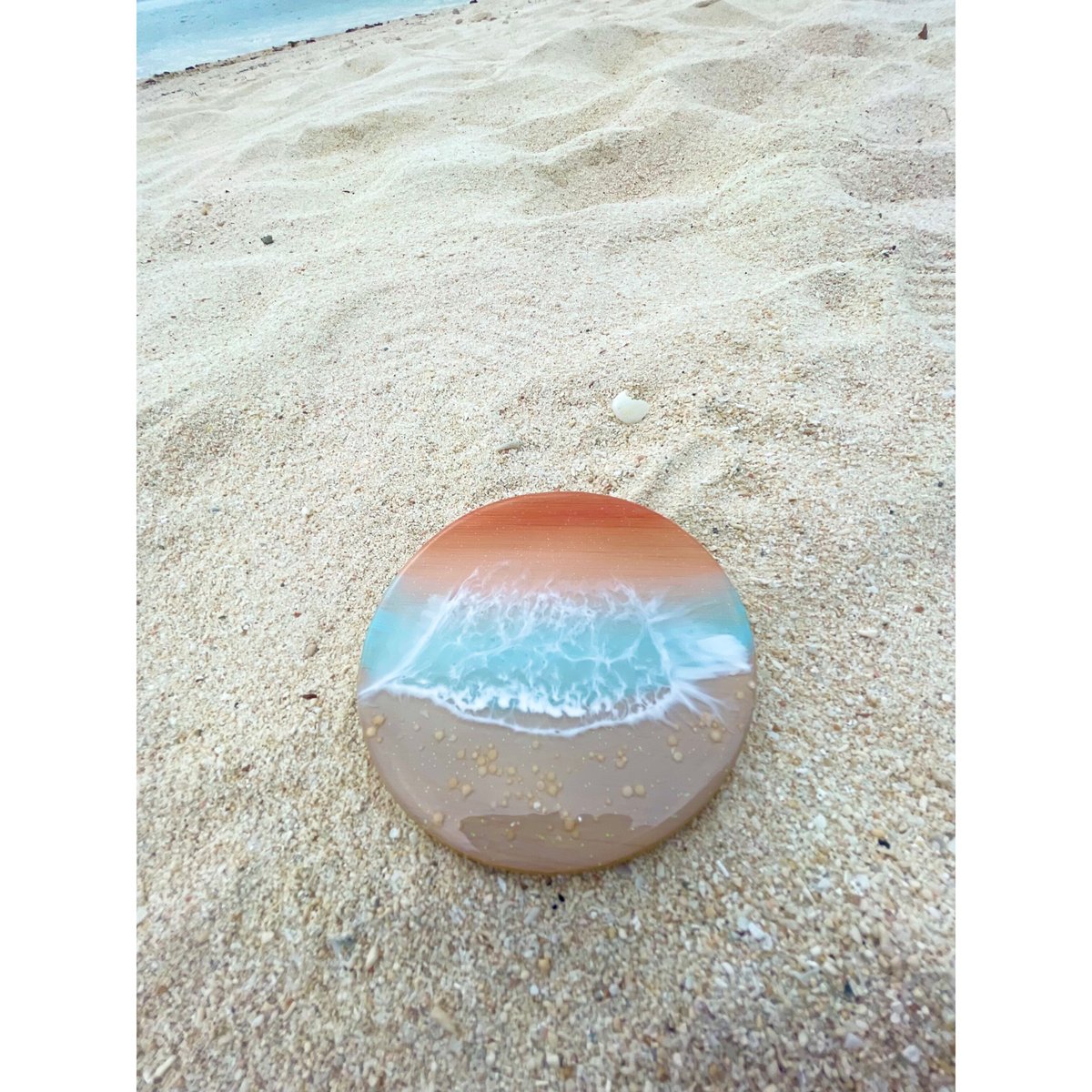 竹富島の海アートコースター3枚セット | kokkaru工房