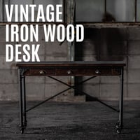 ヴィンテージ ウッド アイアン レザー チェア タイプ1｜VINTAGE WOOD