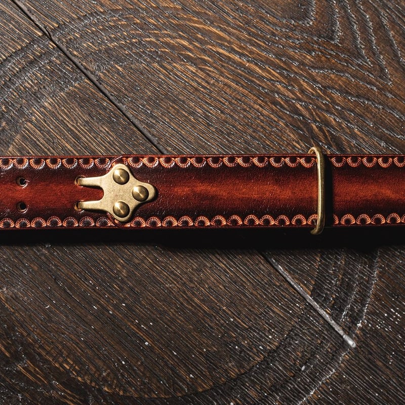 カービングバックルレザーベルト タイプ2｜CARVING BUCKLE