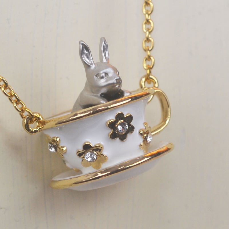 ティーカップうさぎネックレス | ichiya's jewelry shop