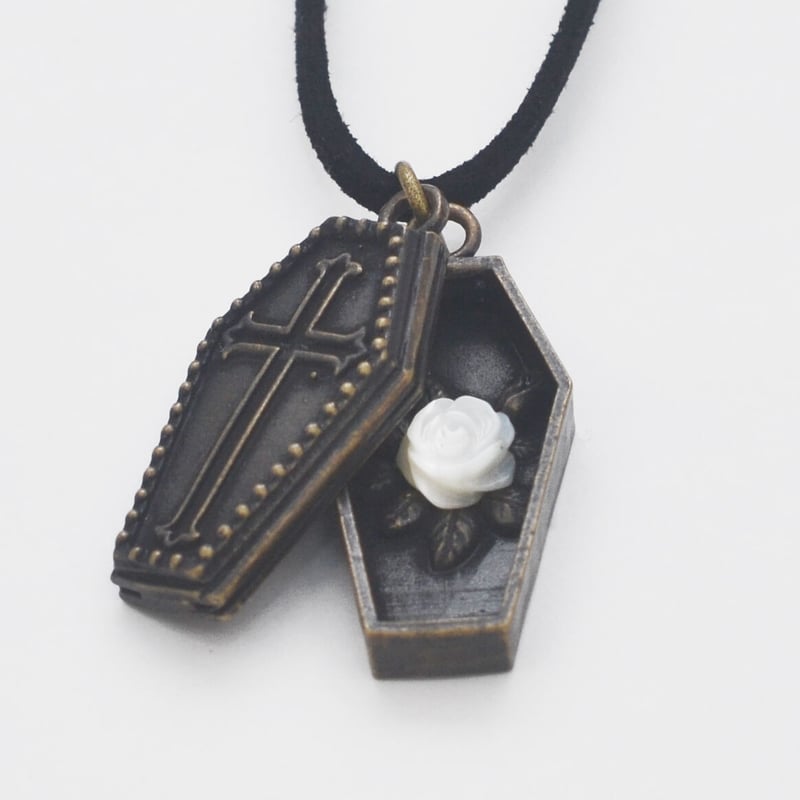 白薔薇の棺桶ネックレス | ichiya's jewelry shop