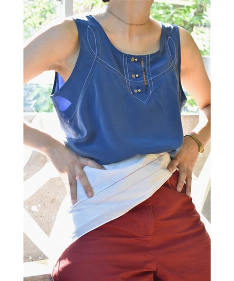 mn. Refaire -  blue tank top