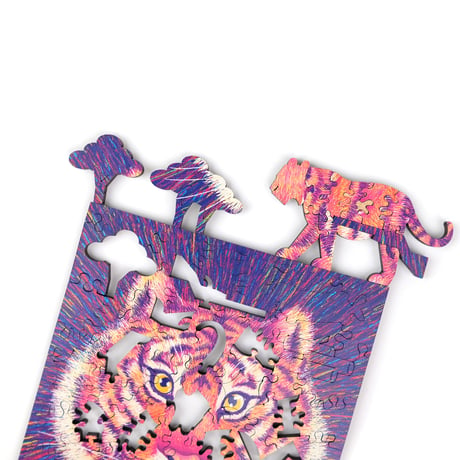 【在庫一掃セール】絶滅危惧動物を守る - ベンガルトラ - パズルと専用フレームセット