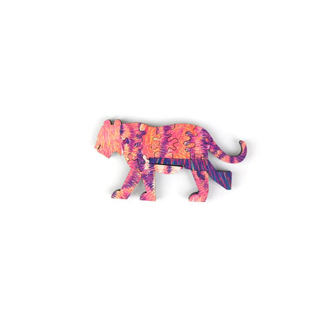 【在庫一掃セール】絶滅危惧動物を守る - ベンガルトラ - パズルと専用フレームセット