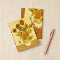 【A6】ブックカバーパズル - ゴッホ - ひまわり