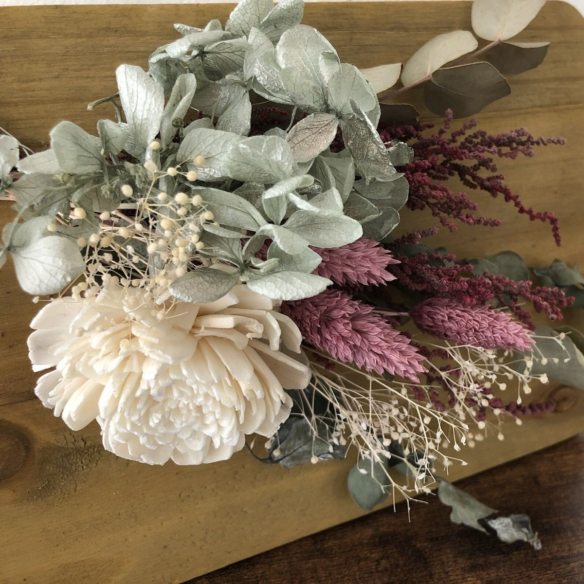 ナチュラル ドライフラワー ウッドボード | Balloon&Flower A'syu
