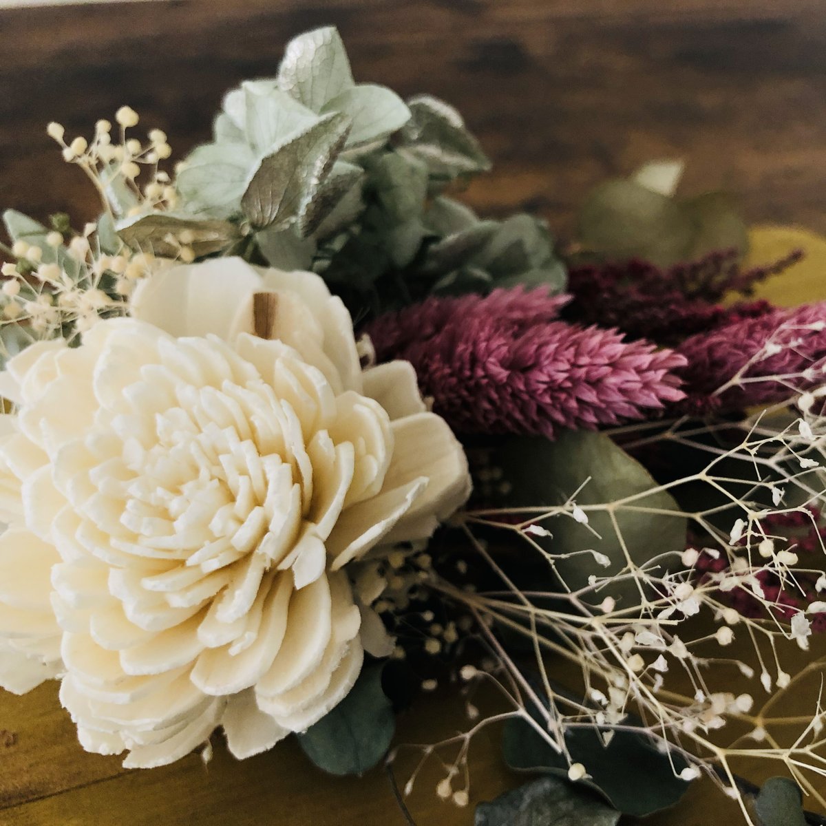 ナチュラル ドライフラワー ウッドボード | Balloon&Flower A'syu