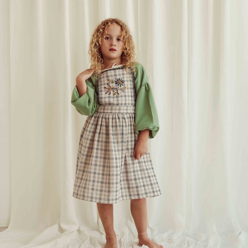 LIILU Shira apron tattersall check 2y