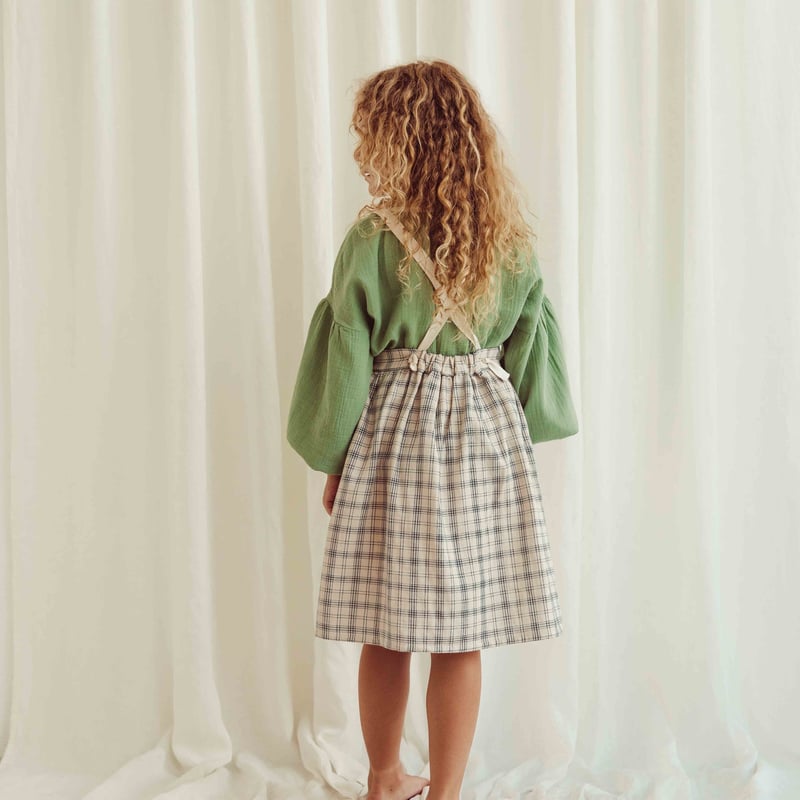 感謝価格】 【LiiLU】Shira apron-tattersall check - ベビー服(女の子