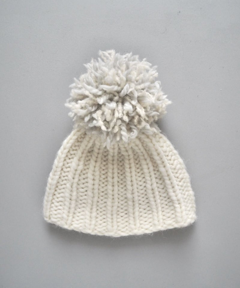 Plump Pompom シフォン（color オフホワイト） 選べるポンポンのニット