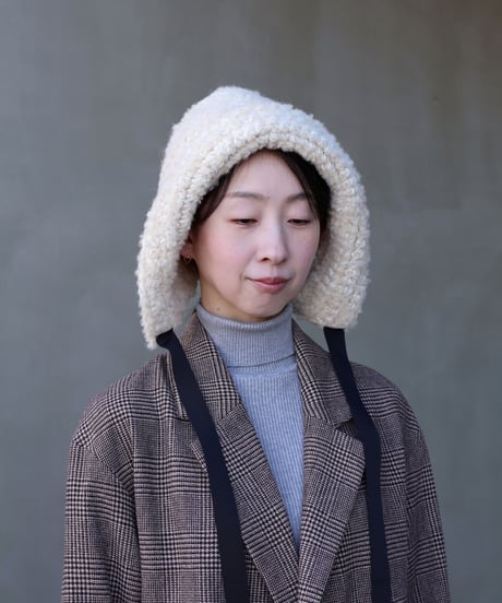 Bonnet ワイド（color オフホワイト）/ 選べるリボン