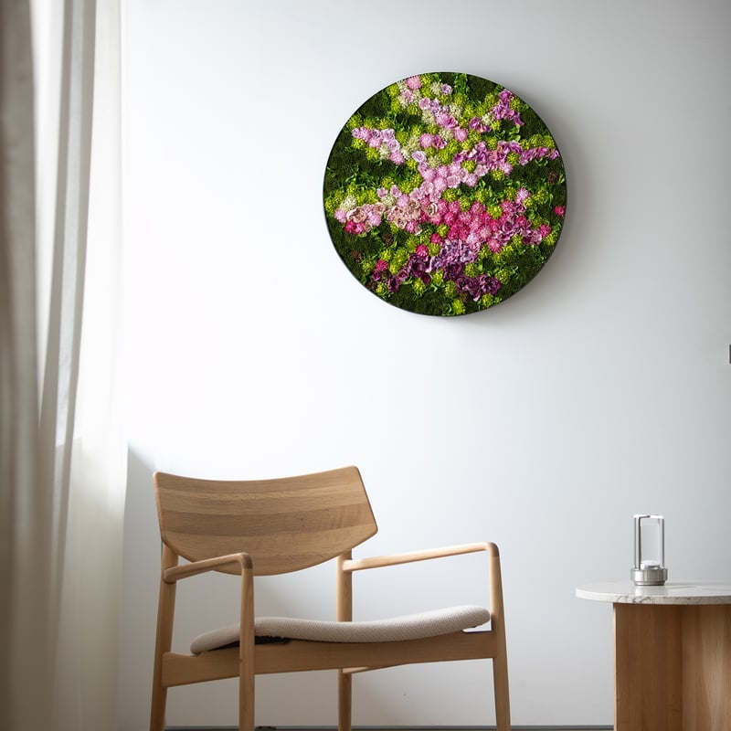 円窓＿桃桜 (直径60cm) | 雨 / ame art products