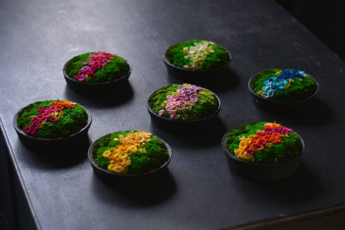 Tokiyawa KAMEHIKOWORKS 山のプリザーブドフラワー一輪挿し 花山＿ときわ山（プリザーブドフラワー） | 雨 / ame art products