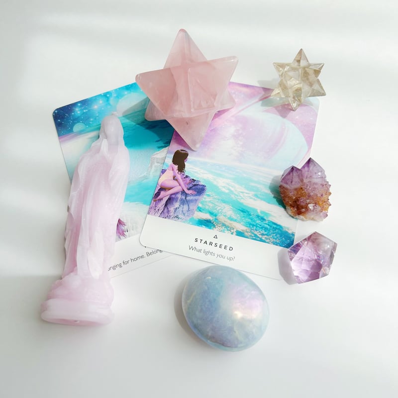 虹入り】ローズクォーツ マカバ | NEROLI CRYSTAL