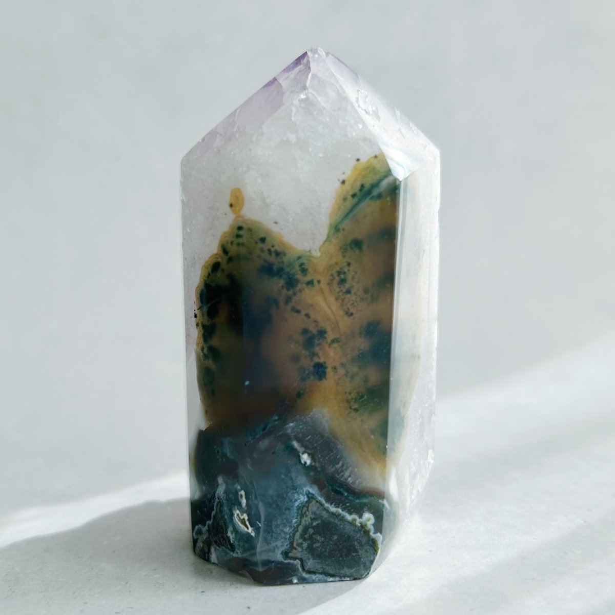 虹入り】アメシスト&アゲート ジオードタワー(A) | NEROLI CRYSTAL