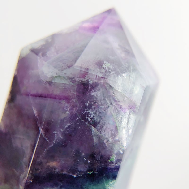 アメジスト　フローライト　タワー　天然石 蛍光◎バイーア産パウエライトアメジスト タワー型12◇Powellite