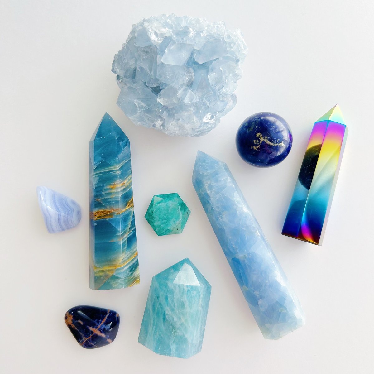 虹入り】ブルーカルサイト タワー | NEROLI CRYSTAL