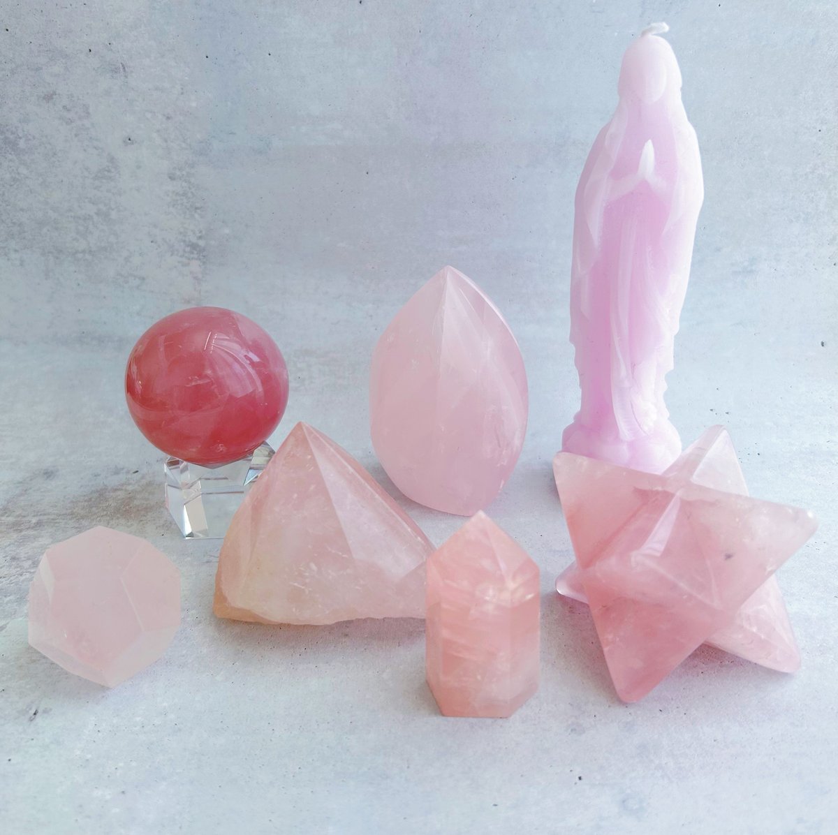 虹入り】ローズクォーツ マカバ | NEROLI CRYSTAL