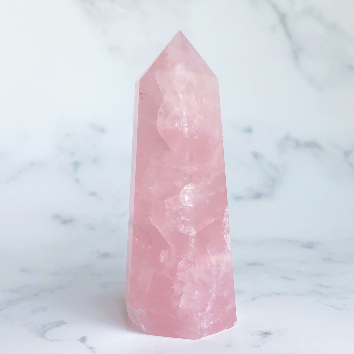 超レア 虹入りローズクォーツ&ゴールデンヒーラー共生クリスタル16