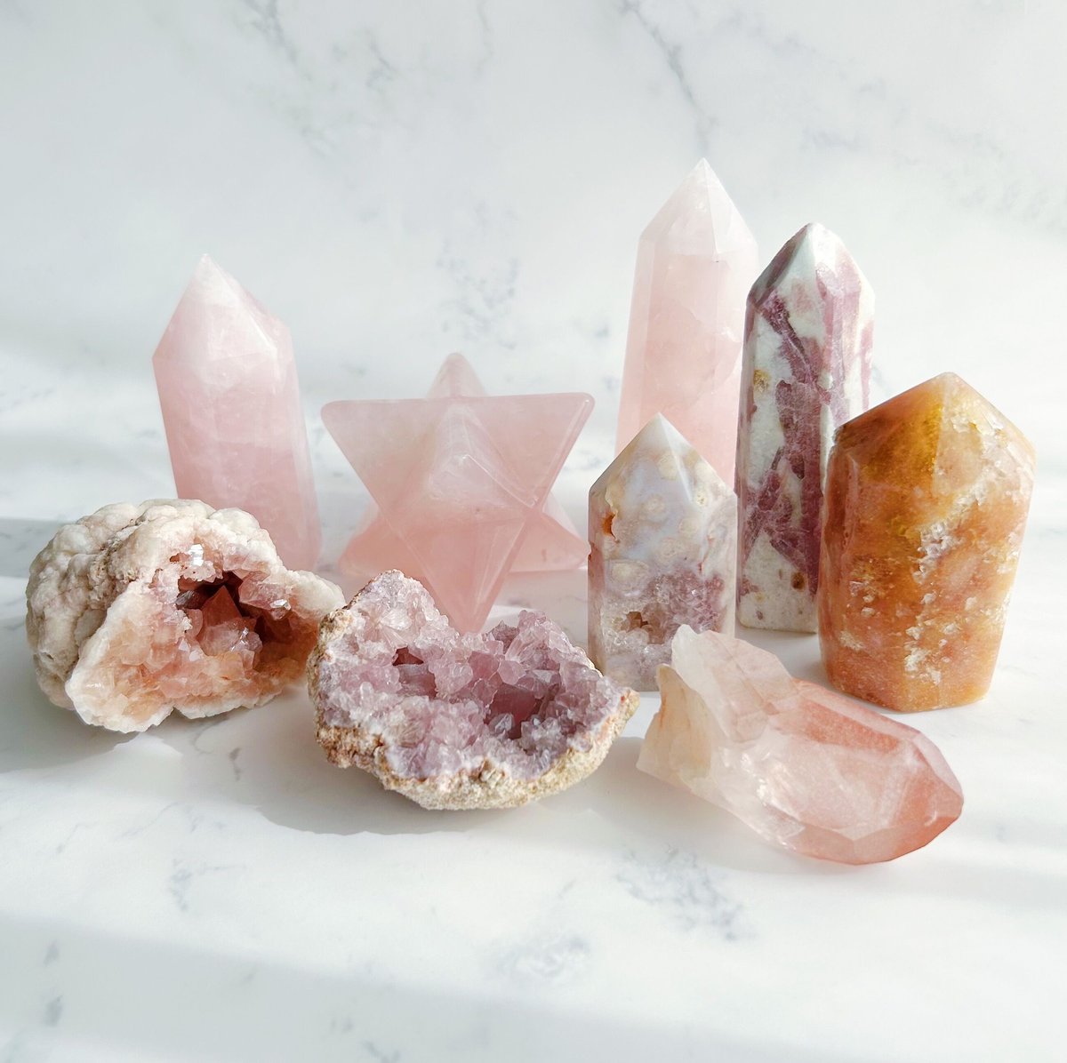 虹龍ブレス⭐︎ローズクォーツ&水晶 【公式通販】