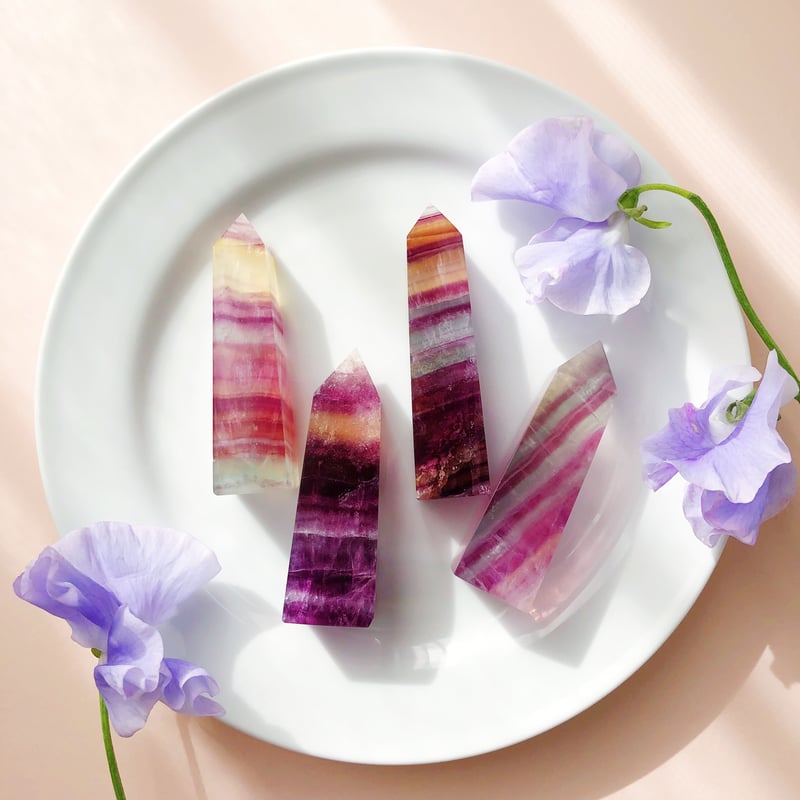 4.フローライト♡タワー♡フローライトタワー♡天然石♡クリスタル♡受検お守りに♡ 380c89f362da7cd446fe8f9784e65f