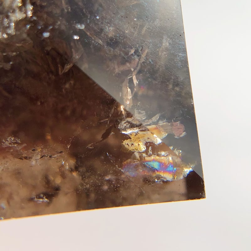 超希少　レインボー入り　ライトスモーキー　シトリン　フリーフォーム　水晶 虹入り】スモーキーシトリン タワー | NEROLI CRYSTAL