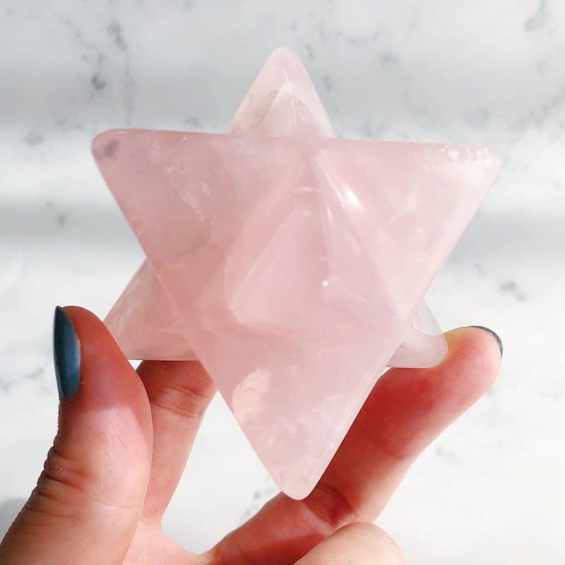 虹入り】ローズクォーツ マカバ | NEROLI CRYSTAL