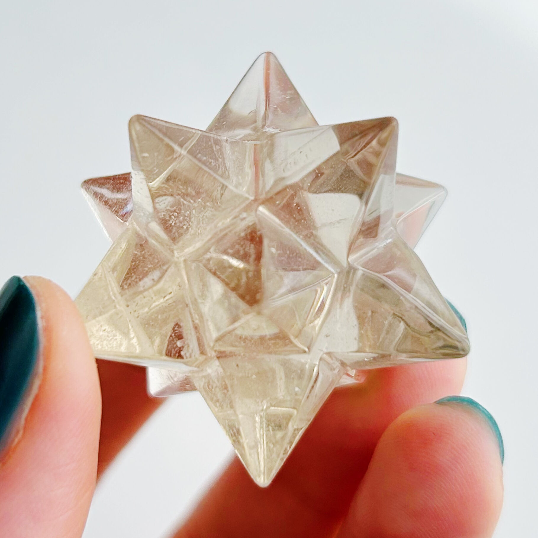 透明感良 虹入り 水晶 アステロイド B original