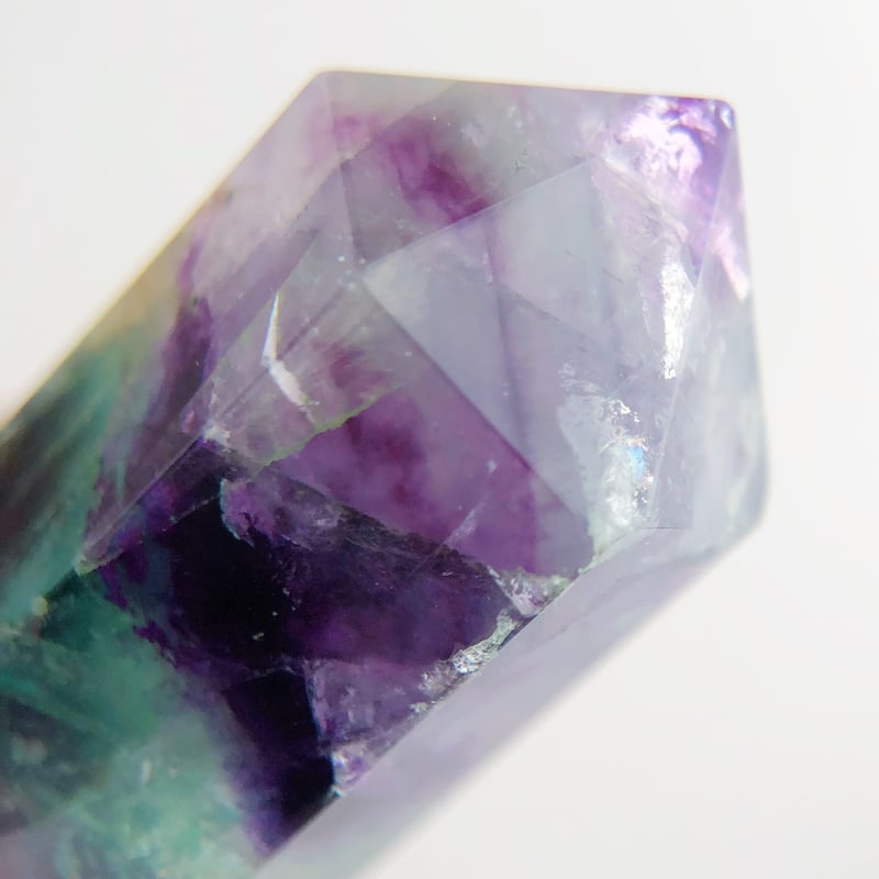 虹入り】レインボーフローライト 六角ミニタワー(A) | NEROLI