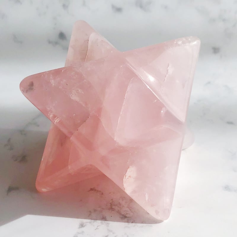 虹入り】ローズクォーツ マカバ | NEROLI CRYSTAL