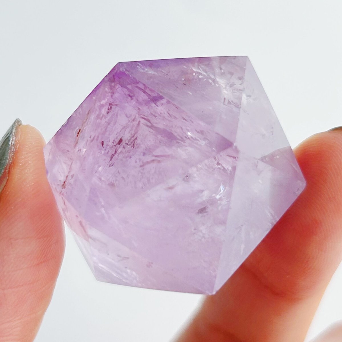 虹入り】アメシスト 正20面体/イコサヘドロン(B) | NEROLI CRYSTAL