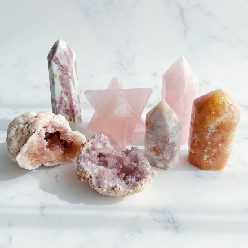 虹入り】ローズクォーツ マカバ | NEROLI CRYSTAL