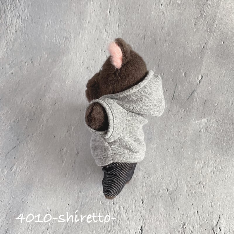 15cmdoll 黒ごまミルクパーカー【ぬい服・ぬいぐるみ用】NCT_CCOMAZ