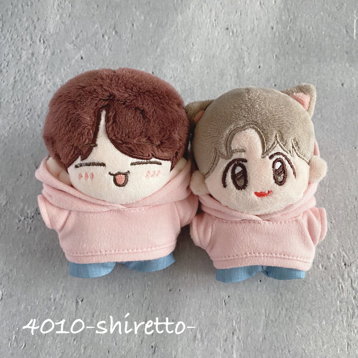 10cm 12cm ぬいぐるみ服 ぬい服(ミルクチェック/いちご)