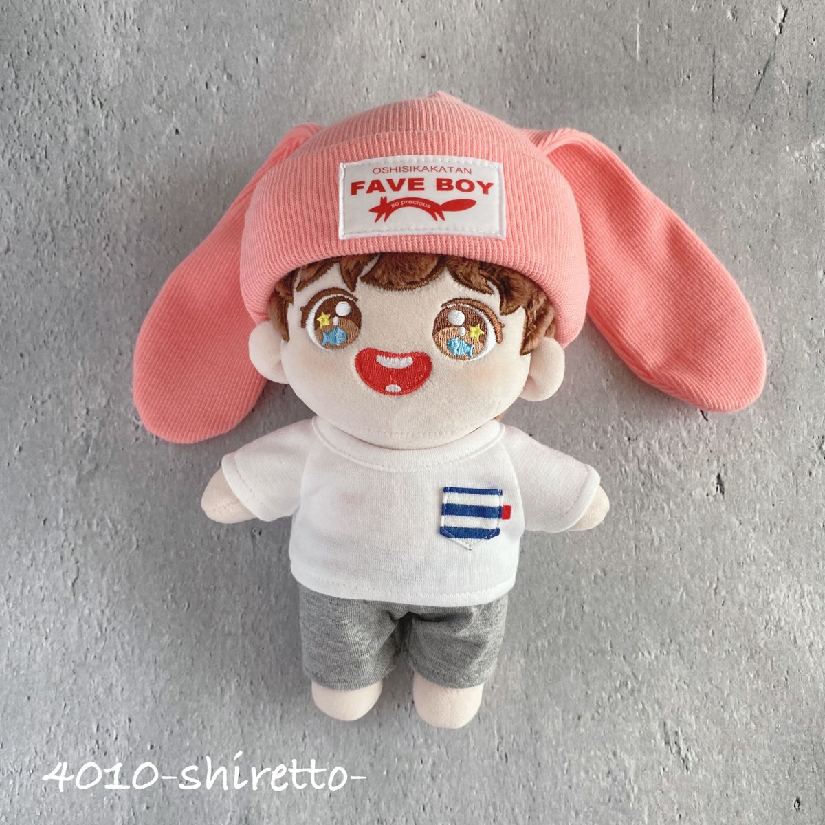 20cmサイズ SKZOOオリジナルサイズ対応うさぎさんニット帽（ベリー