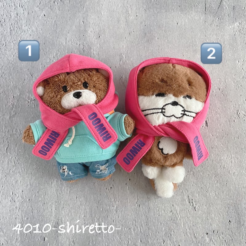 BBNEXDO用 O&Oダーリンのフードマフラー【ぬい服・ぬいぐるみ用
