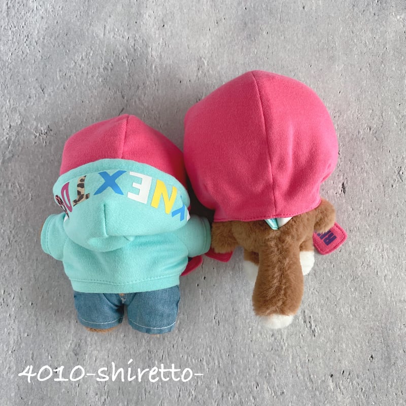 BBNEXDO用 O&Oダーリンのフードマフラー【ぬい服・ぬいぐるみ用