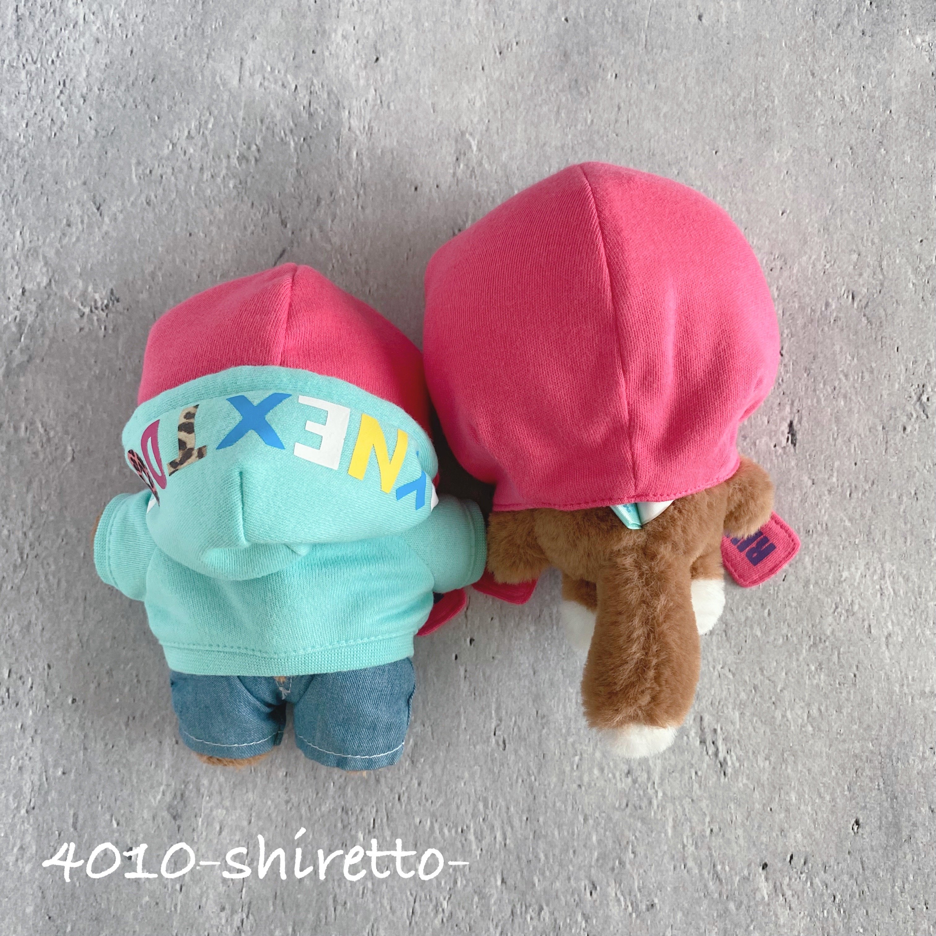 BBNEXDO用 O&Oダーリンのフードマフラー【ぬい服・ぬいぐるみ用