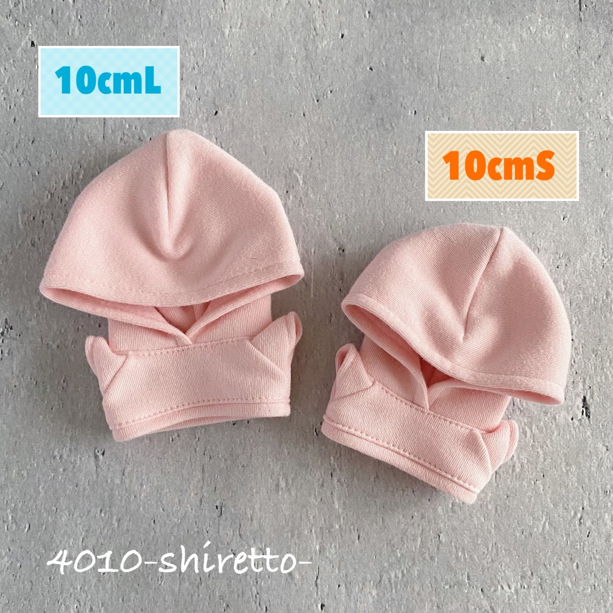 10cmdoll いちごミルクフーディー【ぬい服・ぬいぐるみ用