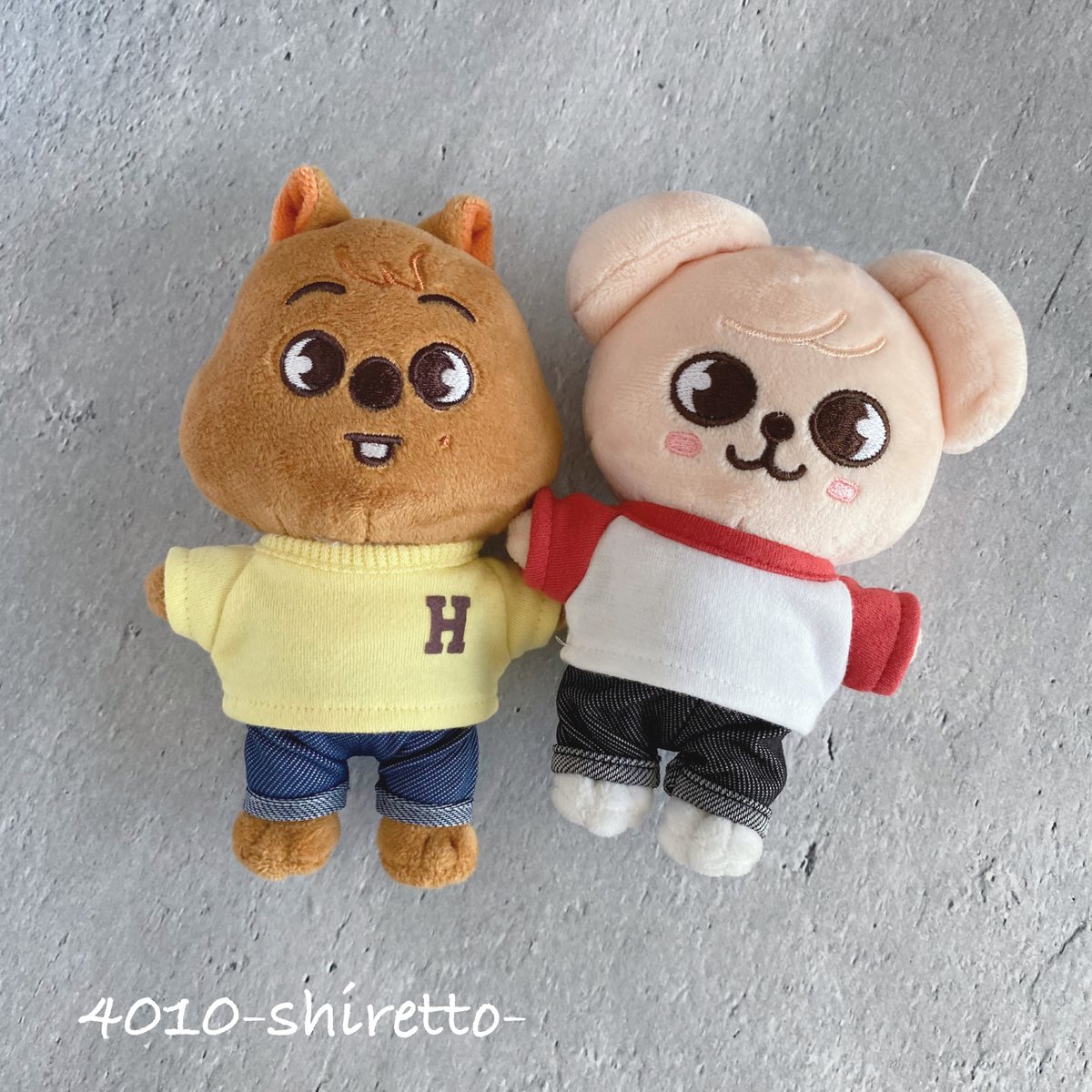 15cmdoll サイズS ロールアップデニムパンツしっぽ穴付き【ぬい服