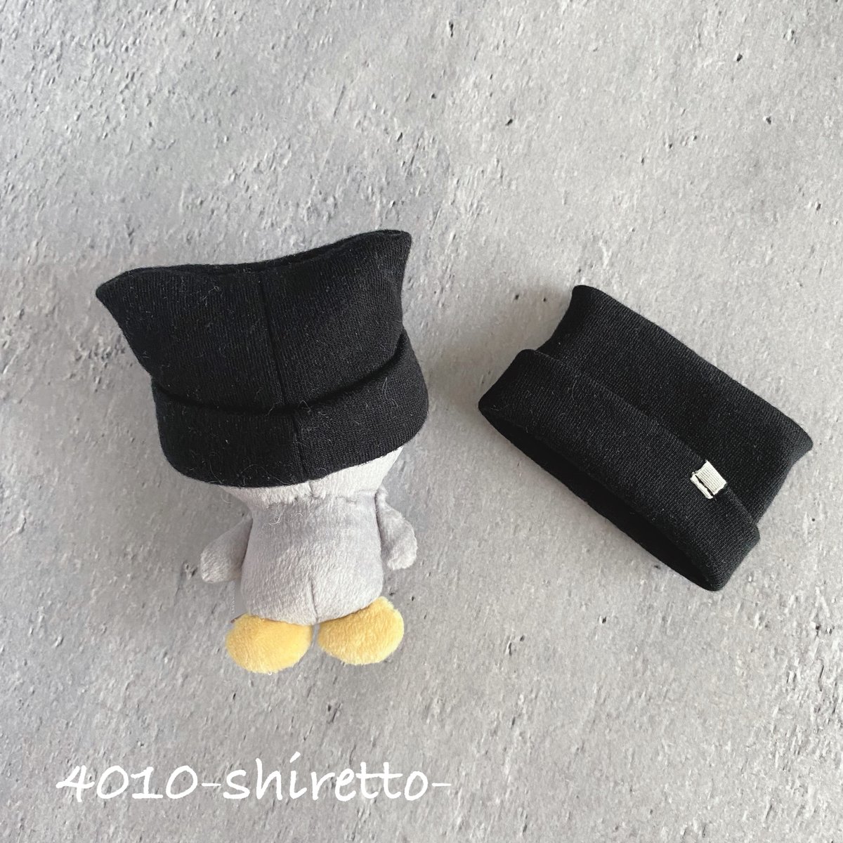 ちいさいちゃんのスクエアビーニー（頭囲約14cm）【ぬいぐるみ帽子