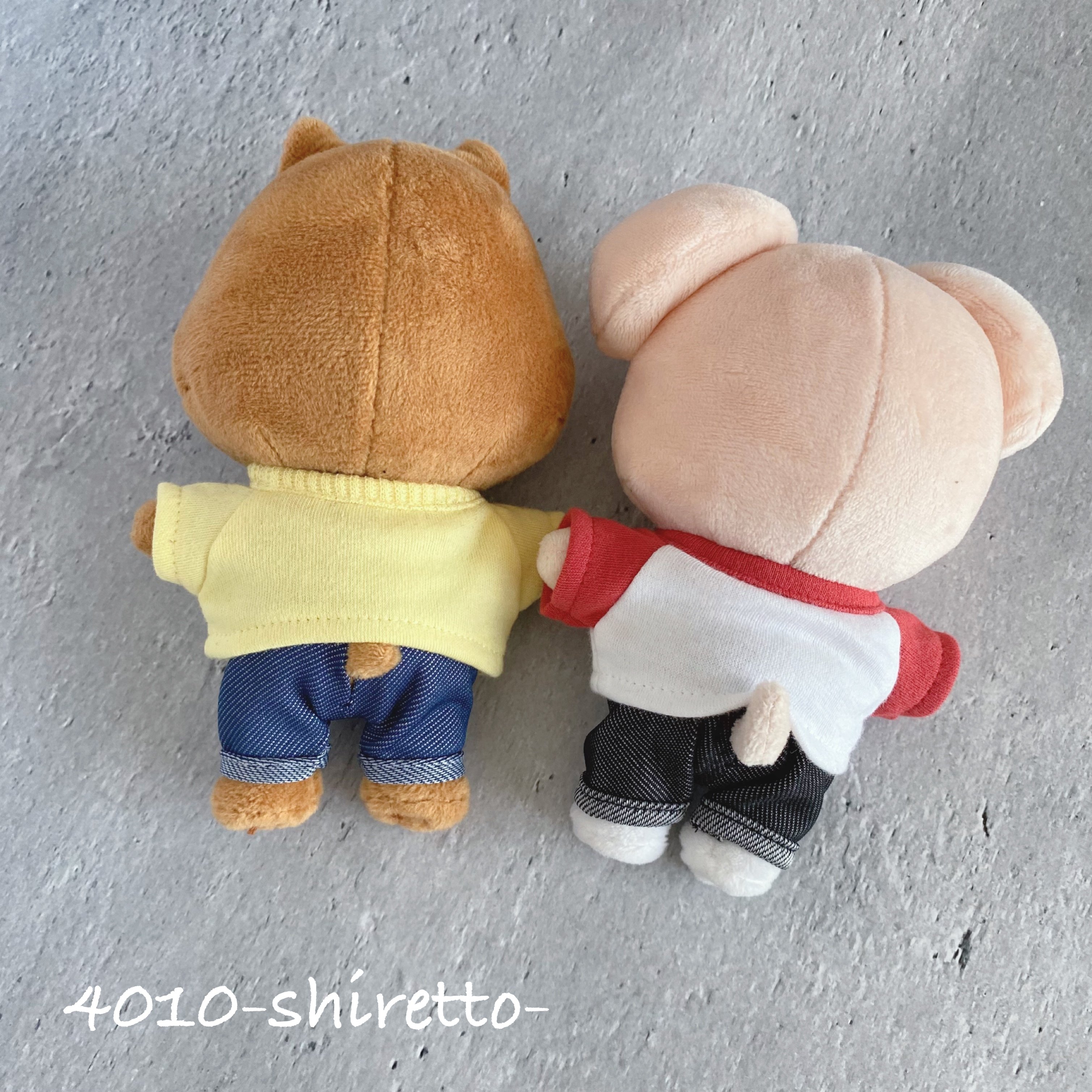 15cmdoll サイズS ロールアップデニムパンツしっぽ穴付き【ぬい服
