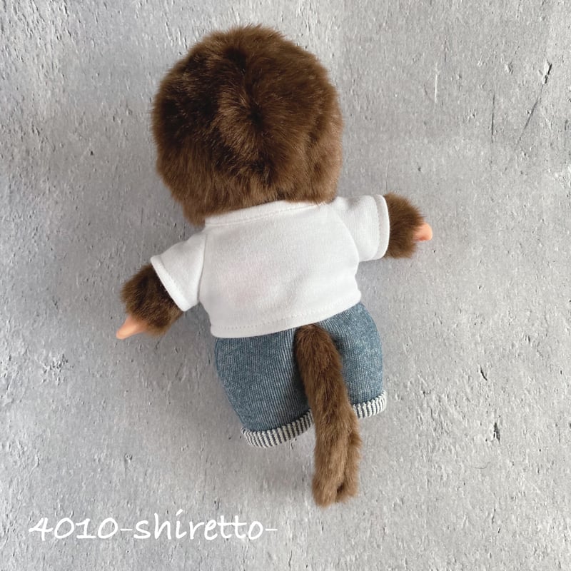 モンチッチフレンズ Sサイズ用 白Tシャツ【ぬい服・ぬいぐるみ用