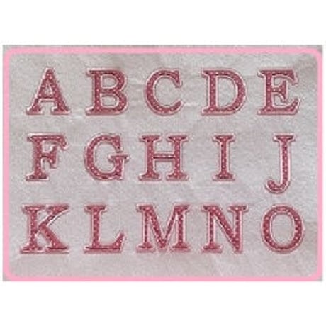 Fun embroidery Applique font Small 　ミシン刺繍データダウンロード