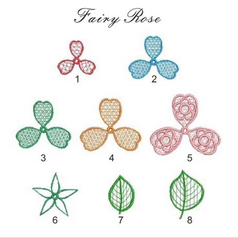 Fairy Rose 刺繍データダウンロード | YY marche