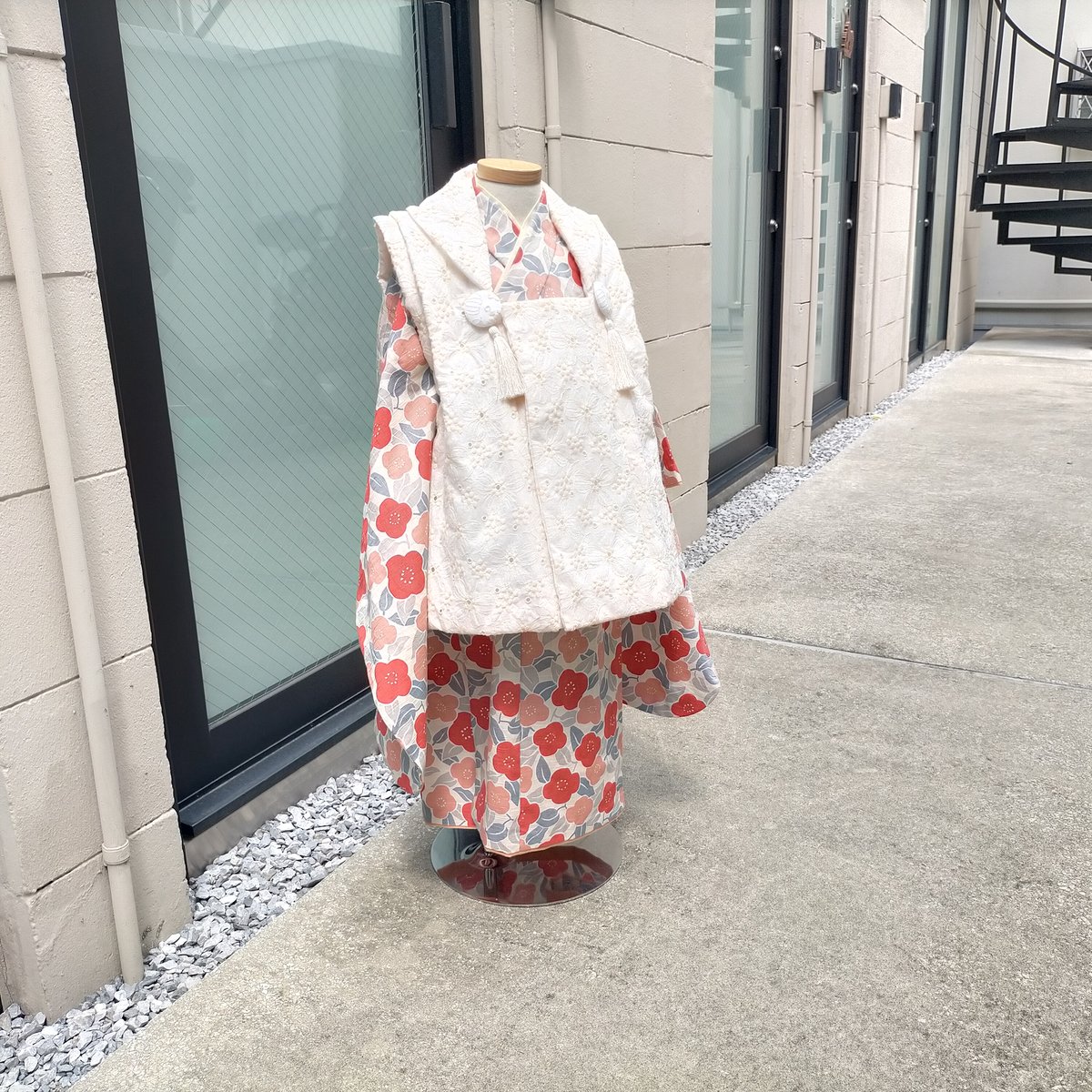 七五三向け【9月～12月の3泊4日レンタル】3歳着物・被布フルセット