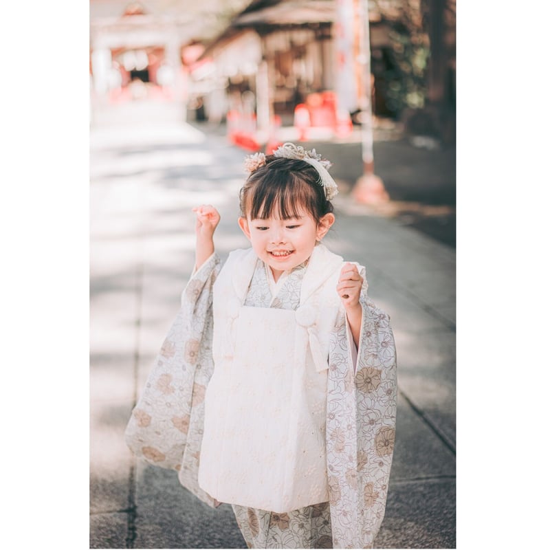 七五三向け【9月～12月の3泊4日レンタル】3歳女の子着物・被布フル