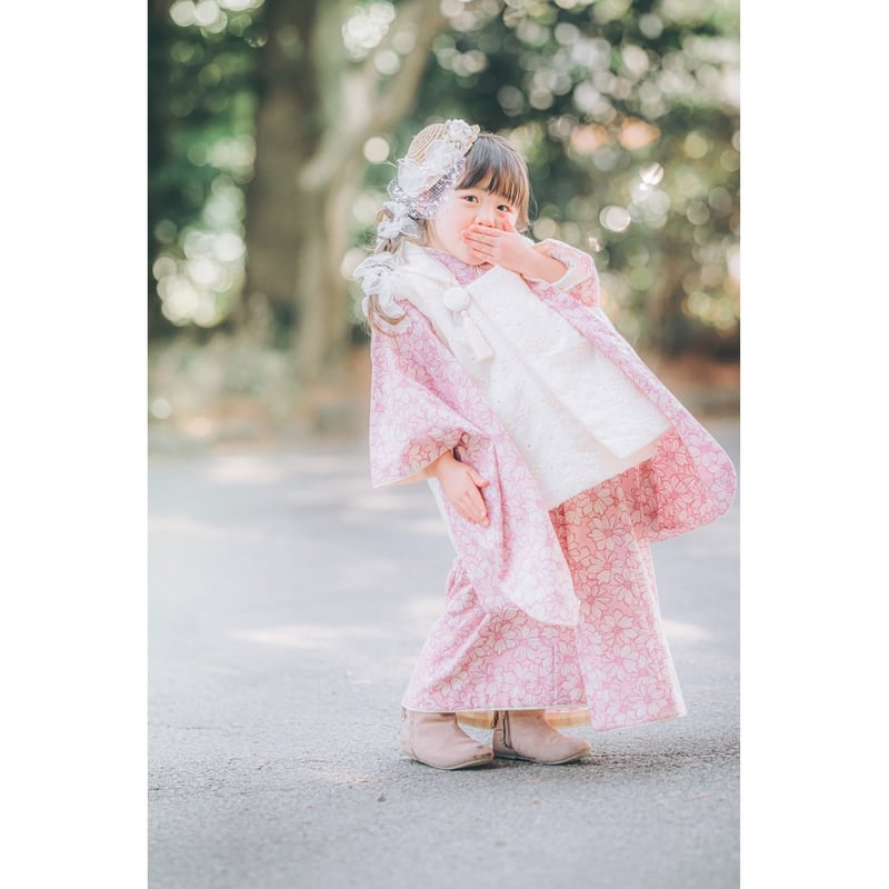 七五三向け【9月～12月の3泊4日レンタル】3歳女の子着物・被布