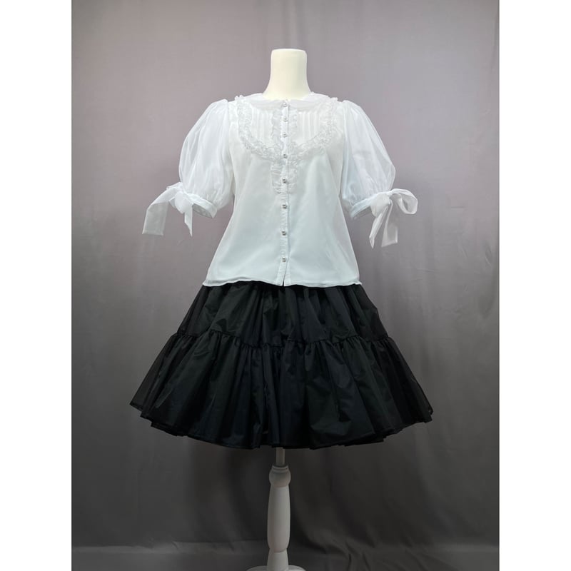 YK-2 袖リボン付きブラウス 白 | kuroobi.STORE YK-2 袖リボン付きブラウス 白 | kuroobi.STORE